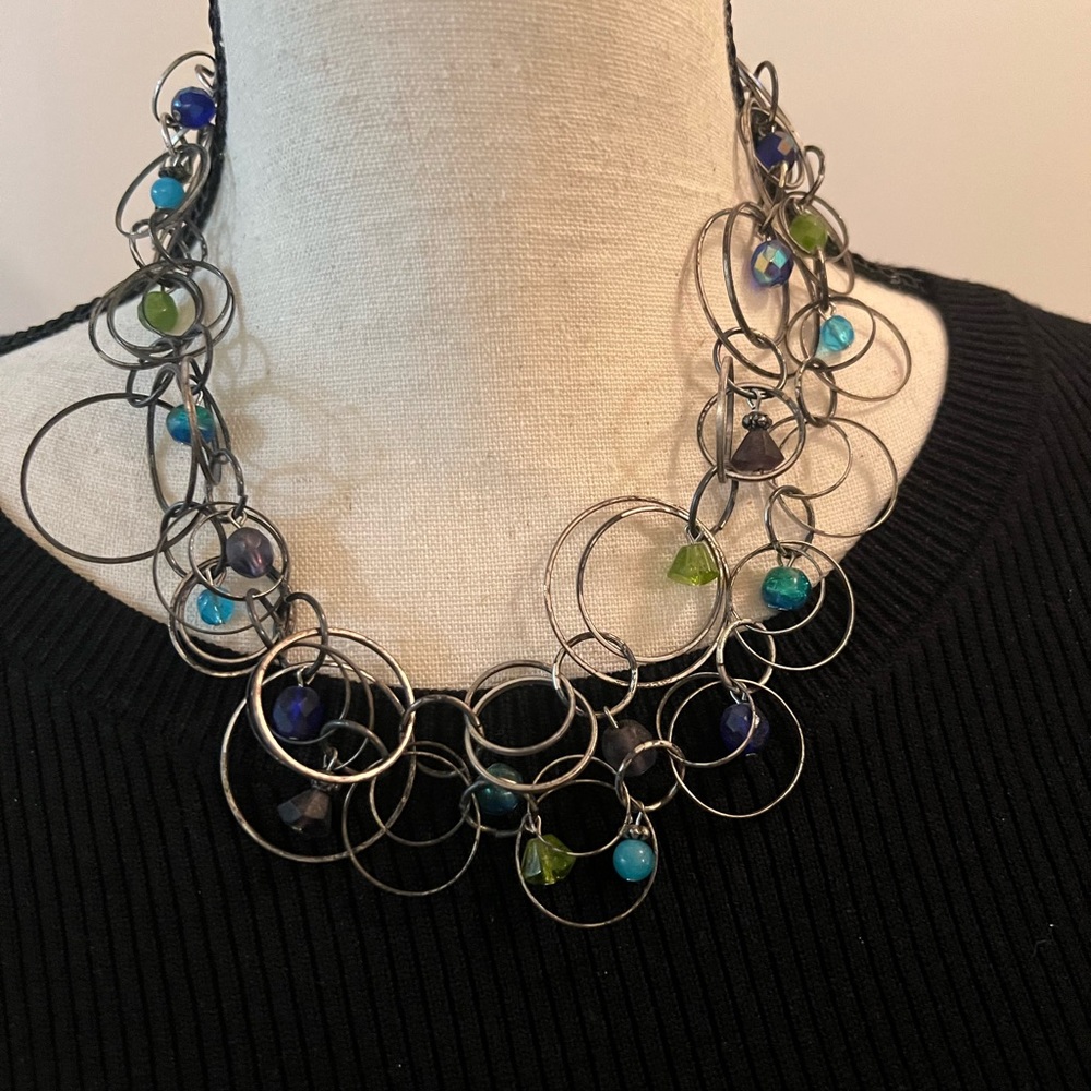 Cute Chicos Silver Tone fashion necklace ~ check out matching bracelet
